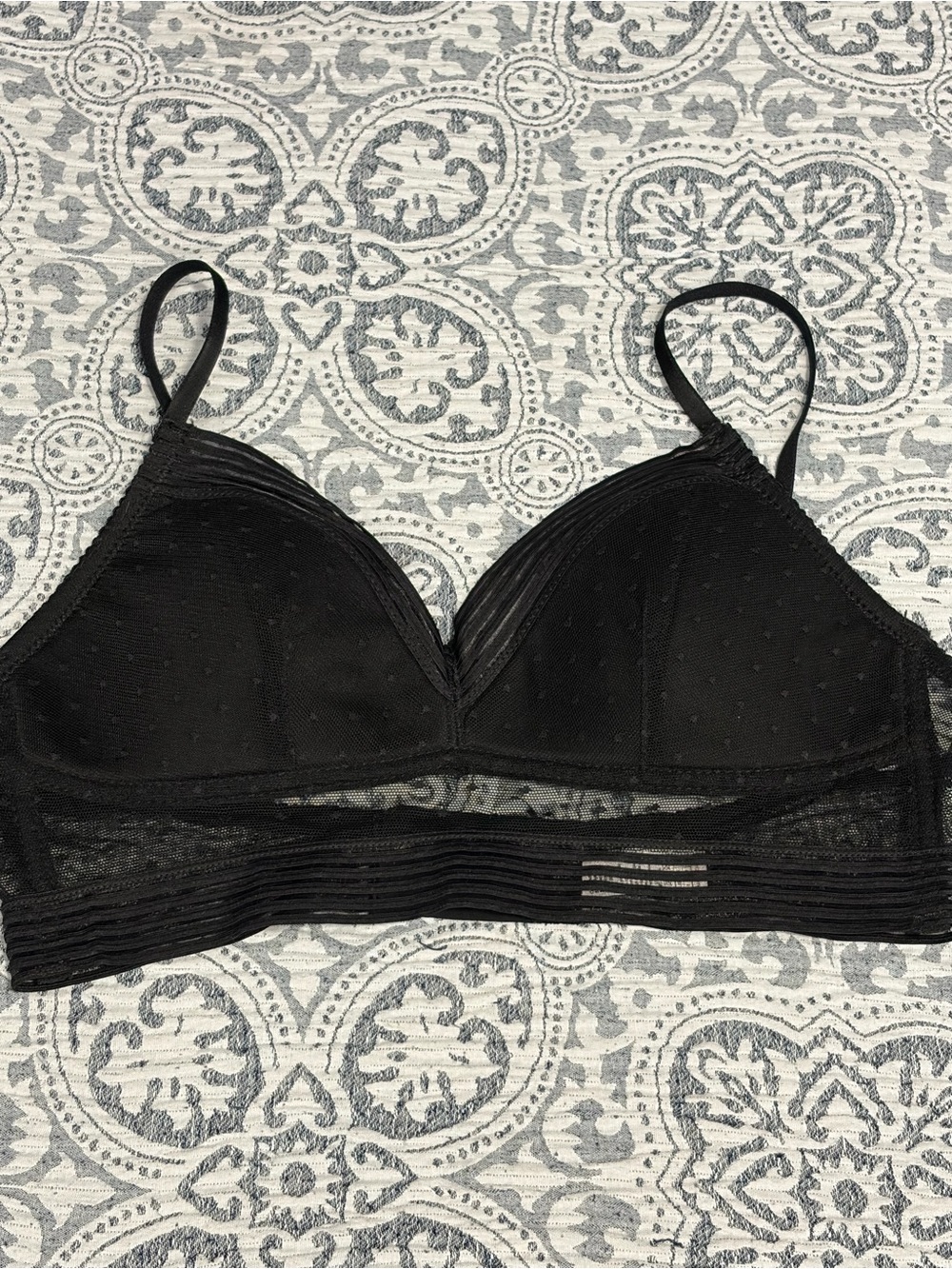 Black Sheer Wireless Bralette - Women Intimates & Sleepwear M
